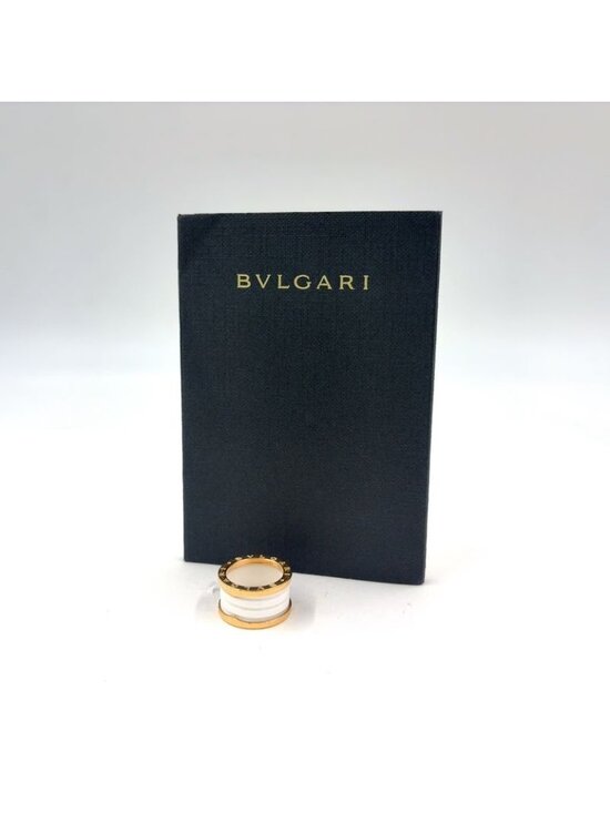 Bvlgari B-zero One 18k Pink Gold Ceramic White Ring - Picture 8 of 8